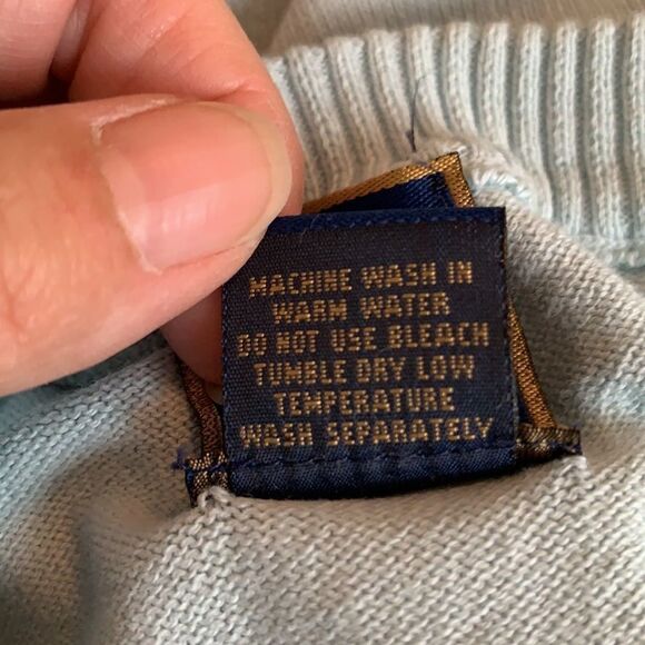 T. Harris London mint green cotton sweater - Picture 9 of 9